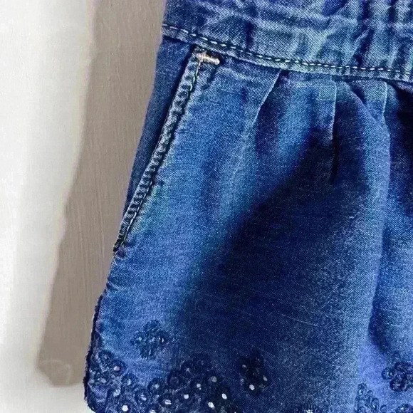 Baby Gap Girl’s Denim Dress and Carters White  Cotton Sweater 12-18 months - Picture 5 of 11